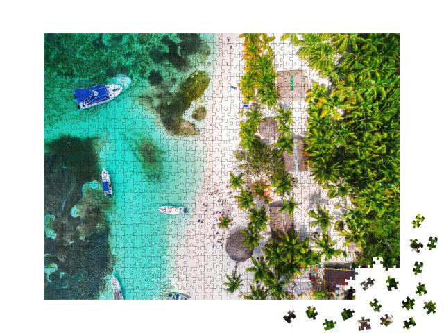 Puzzle de 1000 pièces « Paradis tropical, île de Saona, République dominicaine »