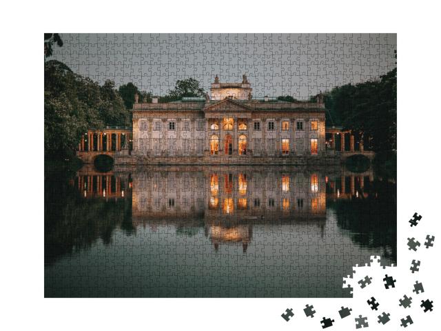 Puzzle de 1000 pièces « Palais royal sur l'eau dans le parc Lazienki, Varsovie »
