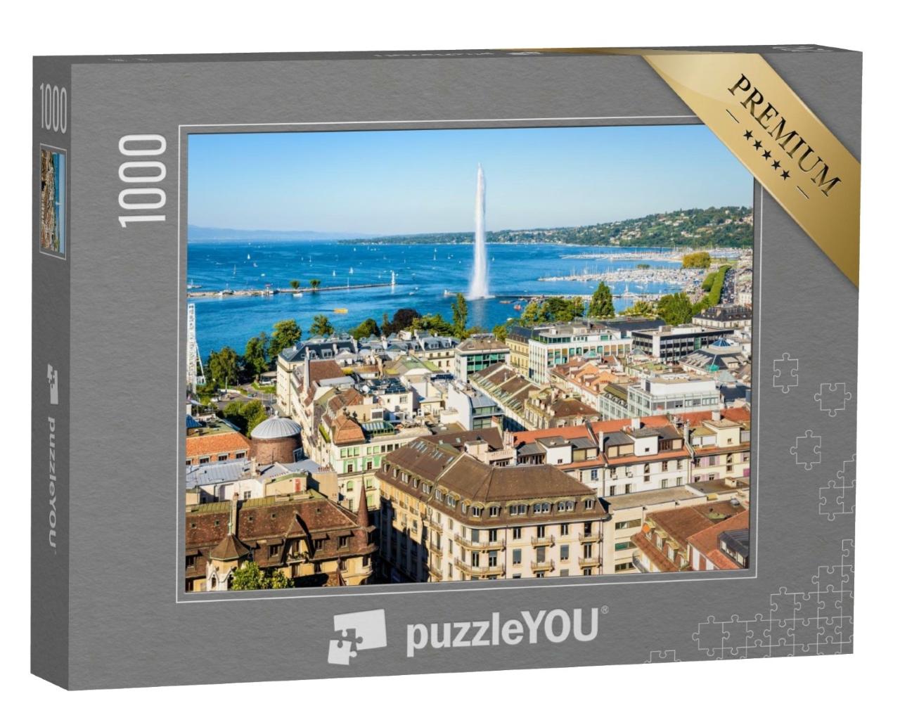 Puzzle de 1000 pièces « Vue sur Genève et le lac Léman, Suisse »