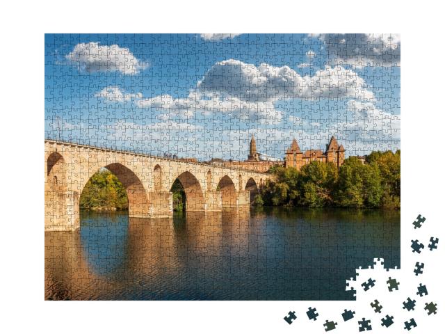 Puzzle de 1000 pièces « Vieux pont sur le Tarn à Montauban, dans le Tarn et Garonne, en Occitanie, France »