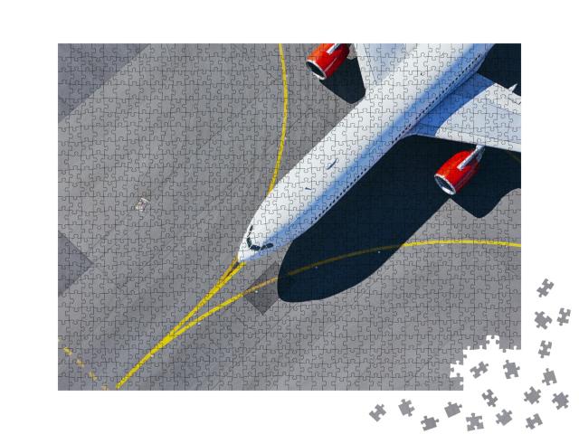 Puzzle de 1000 pièces « Avion en route vers la piste »