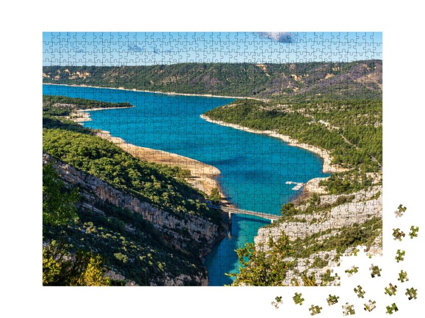 Puzzle de 1000 pièces « Lac de Sainte-Croix, Gorges du Verdon, Gorges du Verdon Provence-Alpes-Cote d'Azur, Provence »
