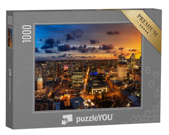 Puzzle de 1000 pièces « Vue panoramique au crépuscule, Vancouver »