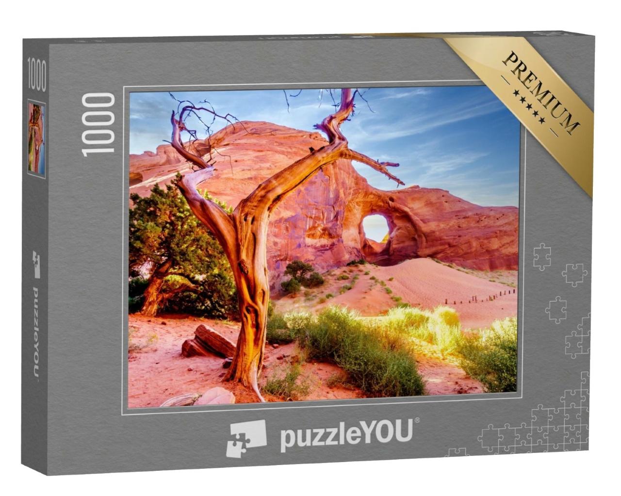 Puzzle de 1000 pièces « Oreille du vent, formation rocheuse dans Monument Valley, États-Unis »