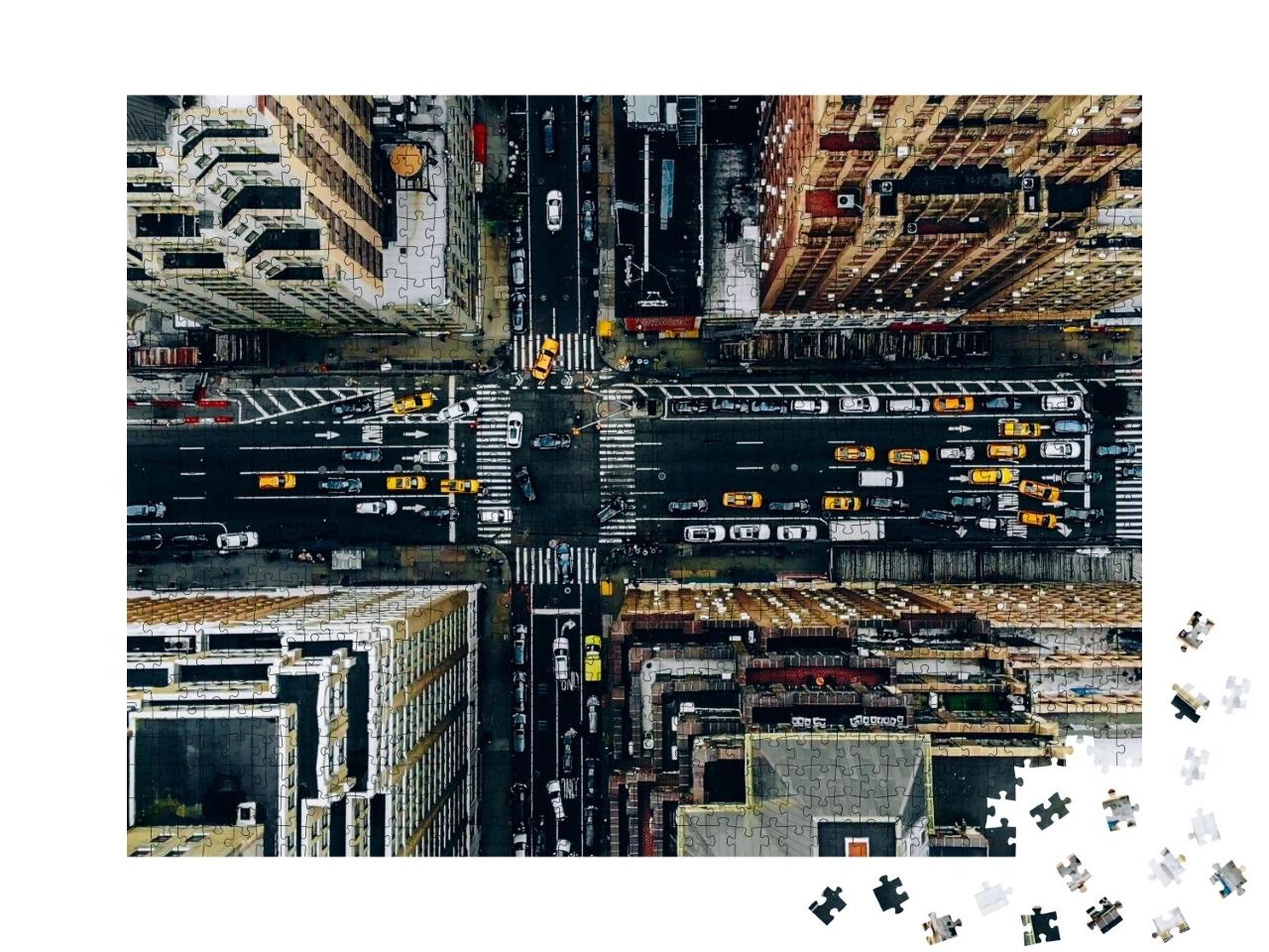 Puzzle de 1000 pièces « Vue aérienne de New York Downtown »
