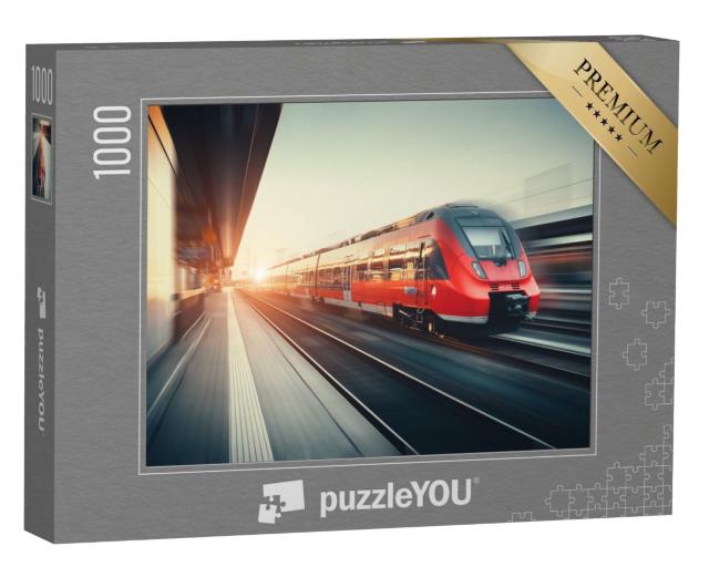 Puzzle de 1000 pièces « Train au passage de la gare »