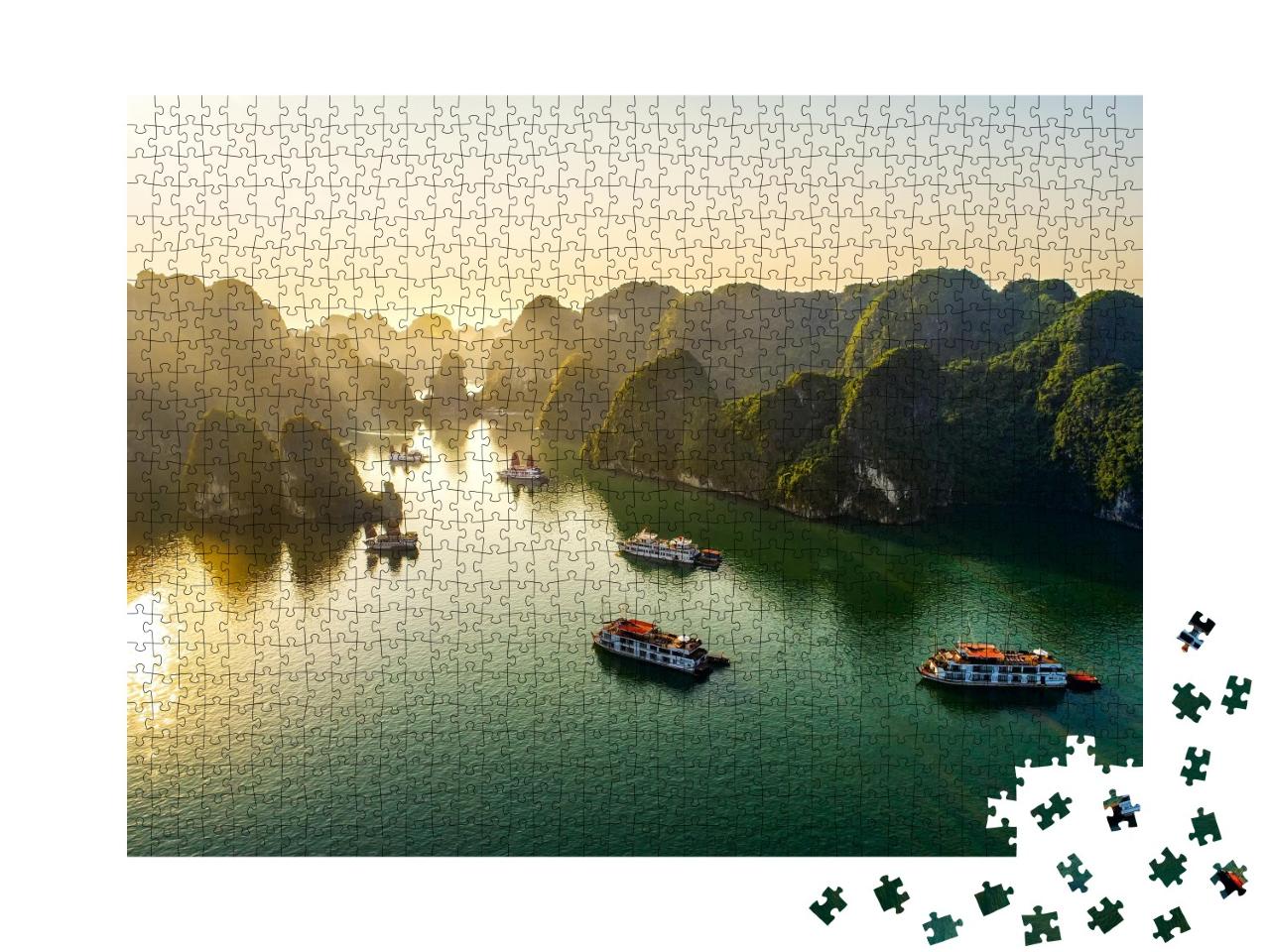 Puzzle de 1000 pièces « Baie d'Halong, Vietnam, Asie du Sud-Est, Patrimoine mondial de l'UNESCO »