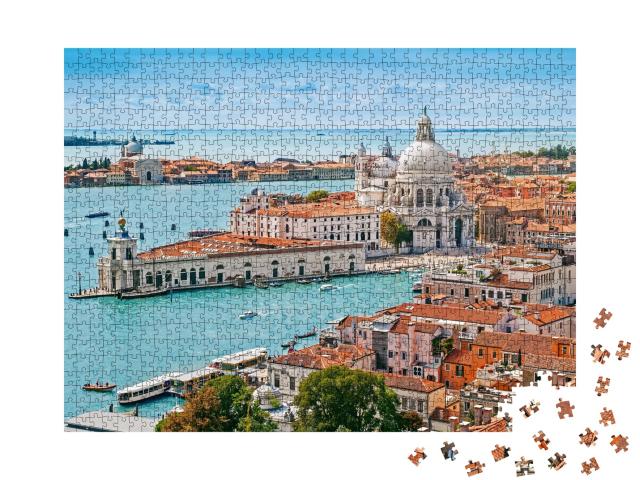 Puzzle de 1000 pièces « Vue aérienne de la basilique Santa Maria della Salute à Venise,Italie »