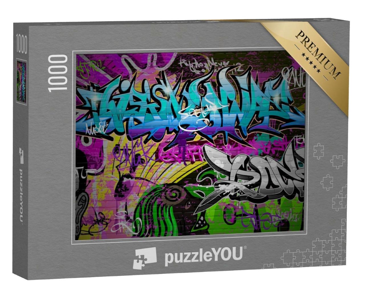 Puzzle de 1000 pièces « Mur de graffitis Art urbain »