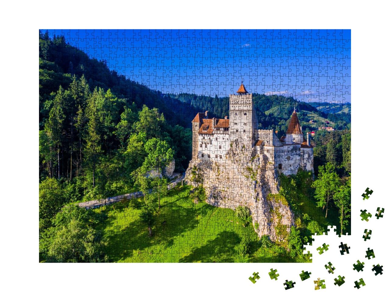 Puzzle de 1000 pièces « Château de Bran, connu pour le mythe de Dracula, Roumanie »