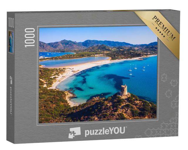 Puzzle de 1000 pièces « Tour de Porto Giunco et plage de Simius, Sardaigne, Italie »