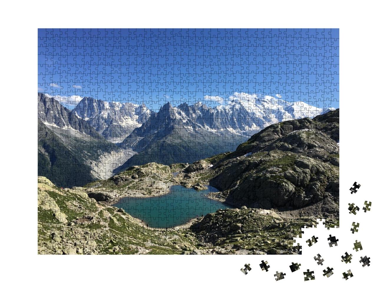 Puzzle de 1000 pièces « Lac Blanc, Mont Blanc près de Chamonix-Mont-Blanc »