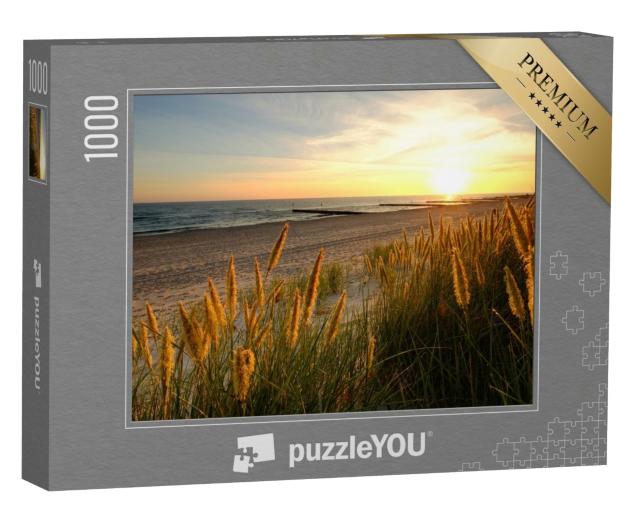 Puzzle de 1000 pièces « Mer Baltique, dunes sur une plage de sable, Kolobrzeg, Pologne »
