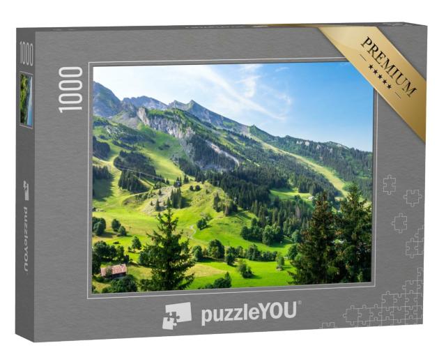 Puzzle de 1000 pièces « Paysage de montagne à La Clusaz, Haute-Savoie, France »