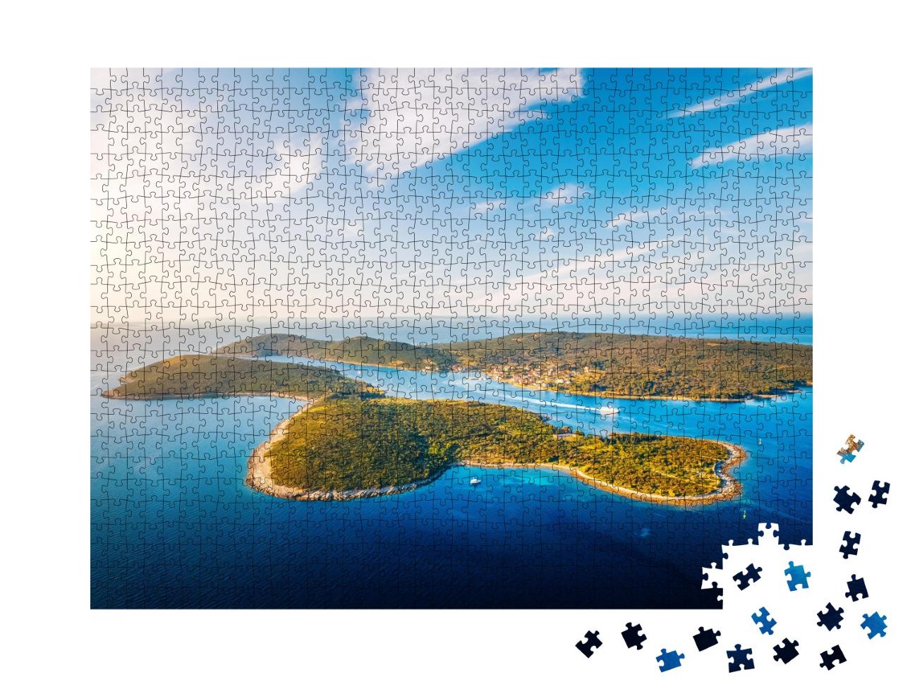 Puzzle de 1000 pièces « Île d'Ilovik dans le golfe de Kvarner, Croatie »