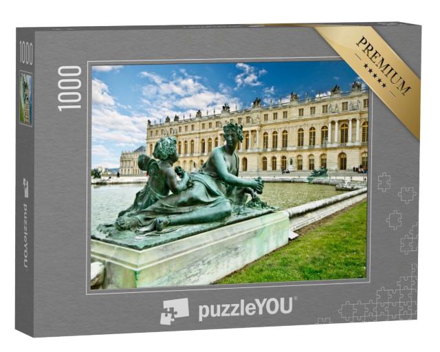 Puzzle de 1000 pièces « Sculpture dans le jardin du château de Versailles avec un ciel bleu, France »