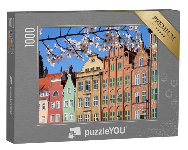 Puzzle de 1000 pièces « Cerisiers en fleurs à Gdansk, Pologne »
