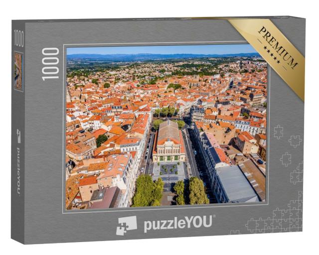 Puzzle de 1000 pièces « Vue aérienne de Béziers dans la région Occitanie, dans le sud de la France »