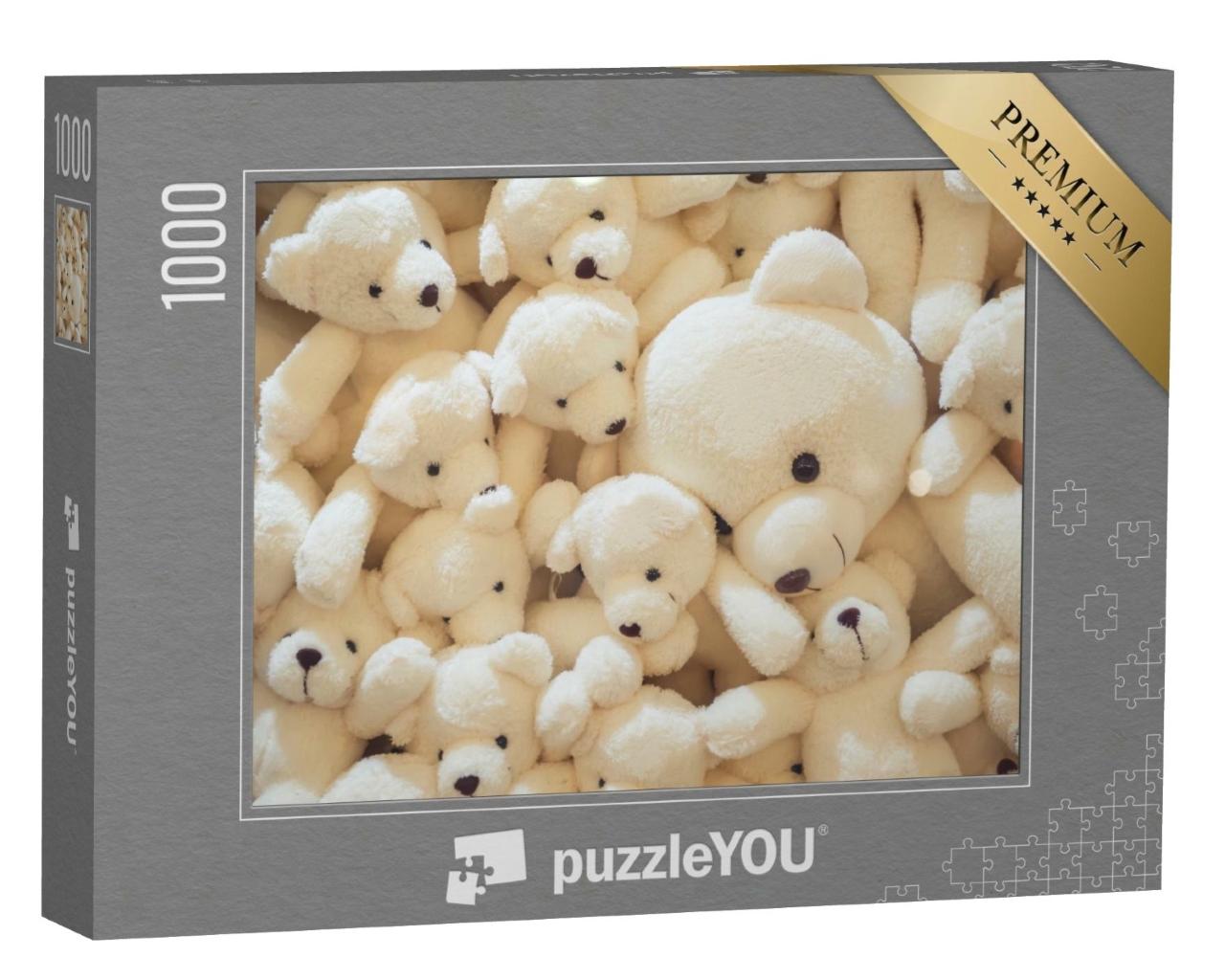 Puzzle de 1000 pièces « Des ours en peluche blancs à câliner »