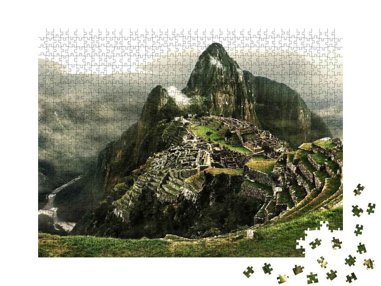 Puzzle de 1000 pièces « Machu Picchu avec la rivière Urubamba, Pérou »