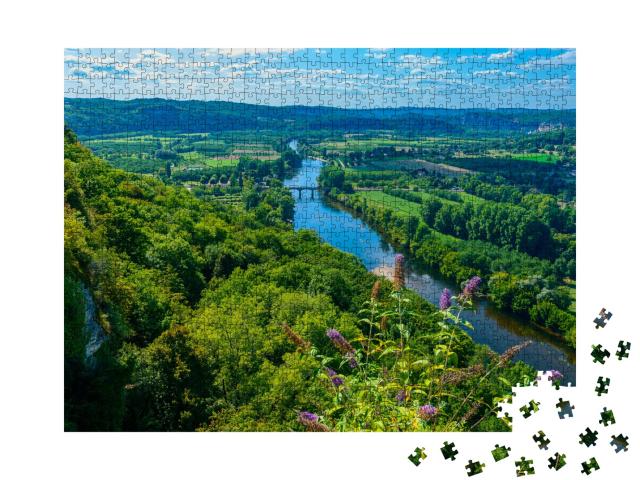 Puzzle de 1000 pièces « Vue sur la pittoresque rivière Dordogne »