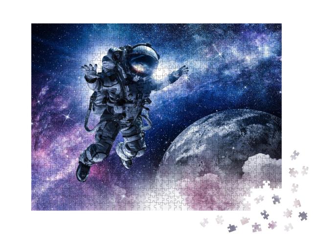 Puzzle de 1000 pièces « Un astronaute en mission dans l'espace »