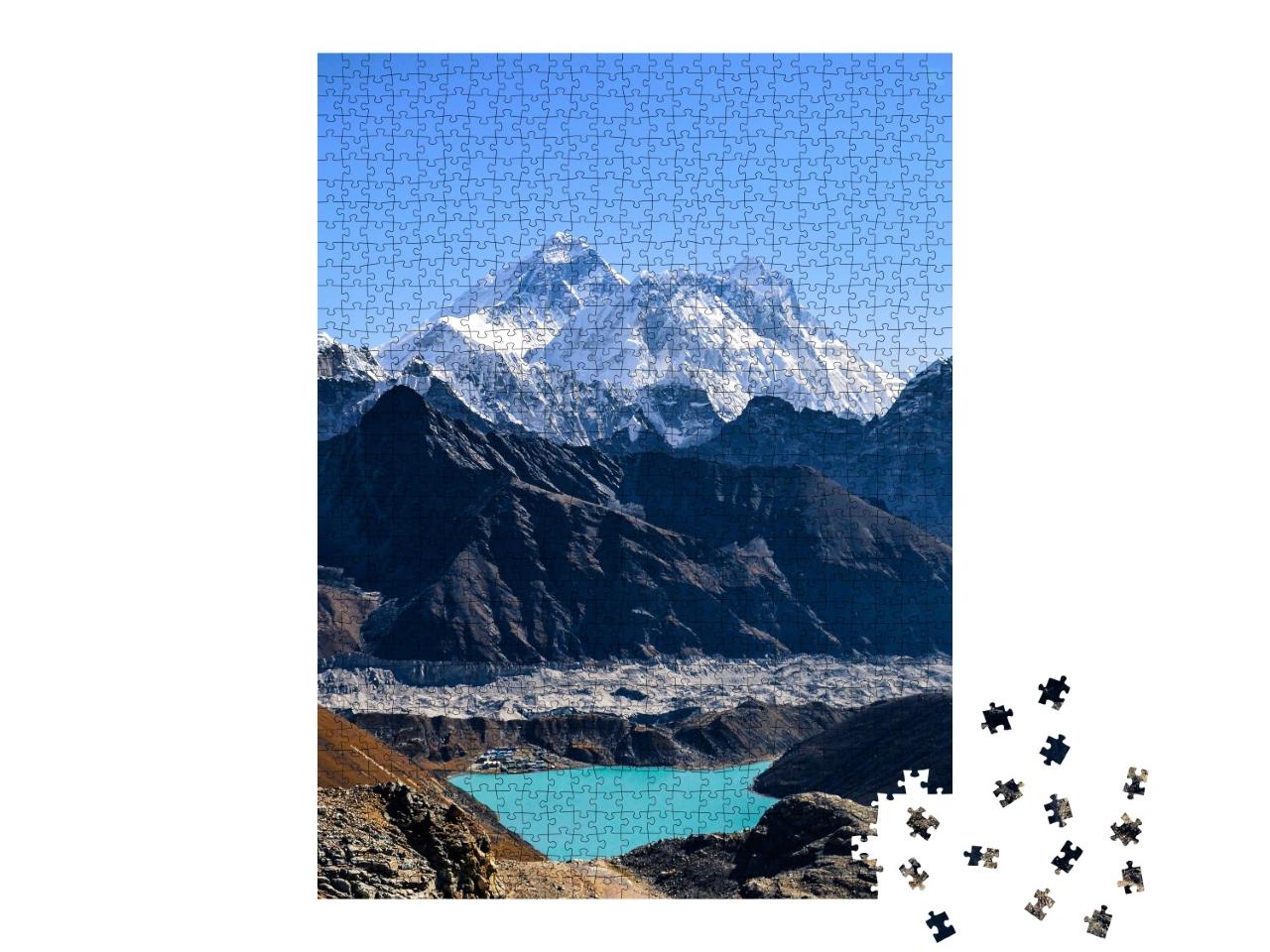 Puzzle de 1000 pièces « Le mont Everest, le Lhotse et le Nuptse vus depuis le col de Renjo La »