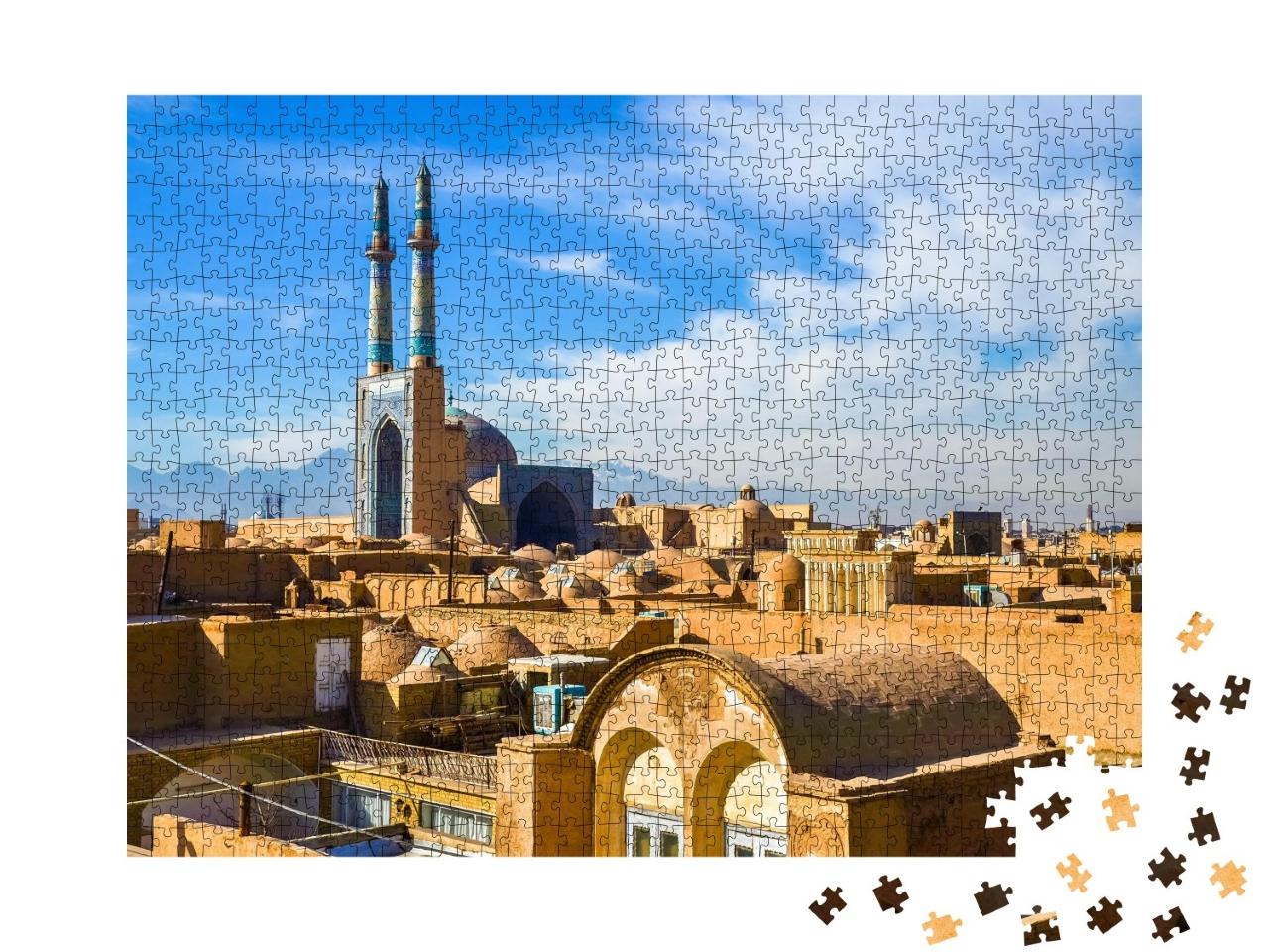 Puzzle de 1000 pièces « Vue sur le centre historique de Yazd, Iran »