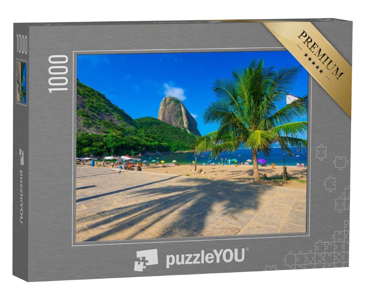 Puzzle de 1000 pièces « Montagne du Pain de Sucre et plage de Vermelha, Rio de Janeiro, Brésil »