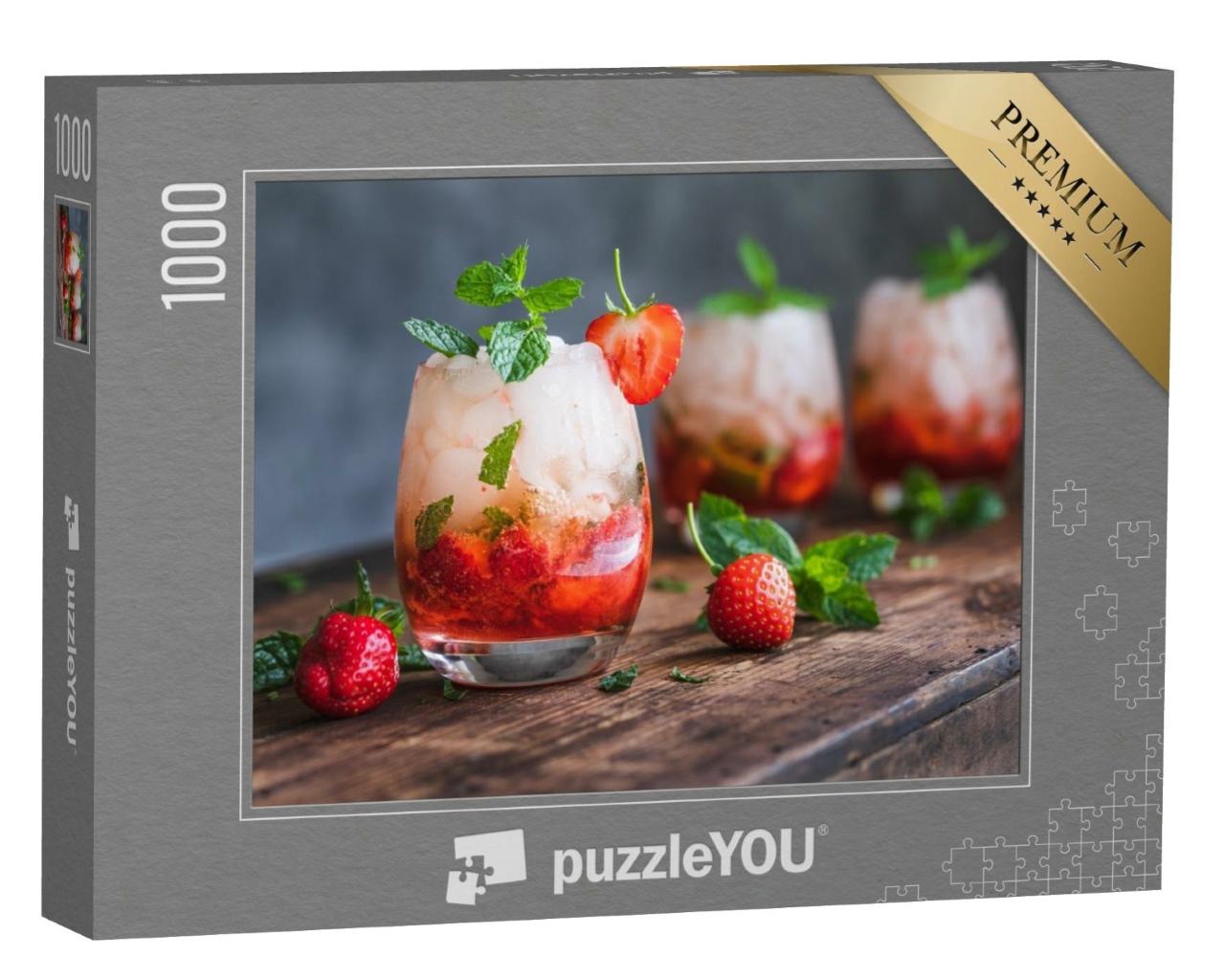 Puzzle de 1000 pièces « Mojito aux fraises et à la menthe »