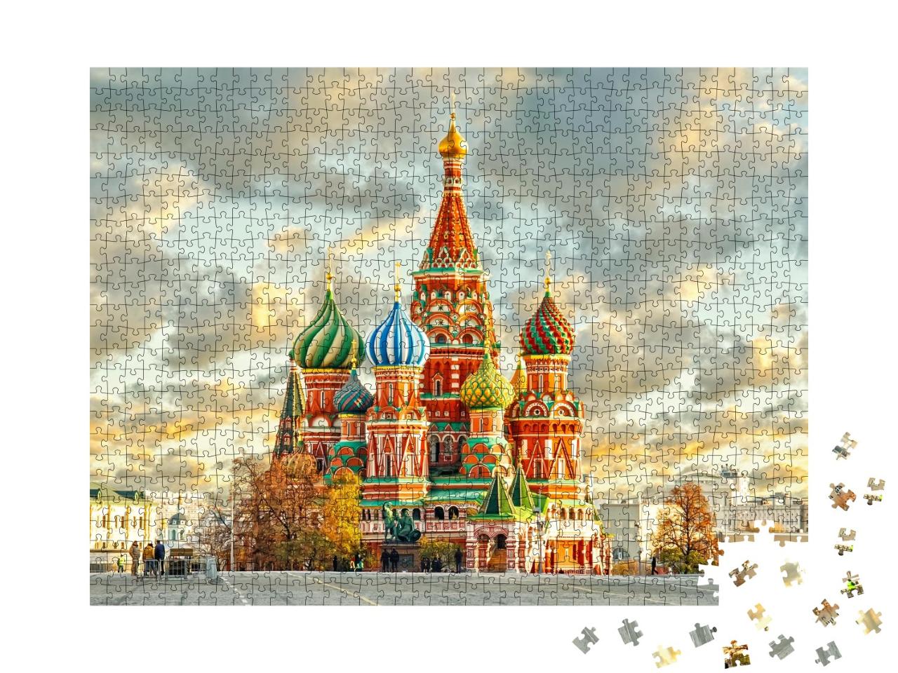 Puzzle de 1000 pièces « Cathédrale Saint-Basile sur la Place Rouge, Moscou, Russie »