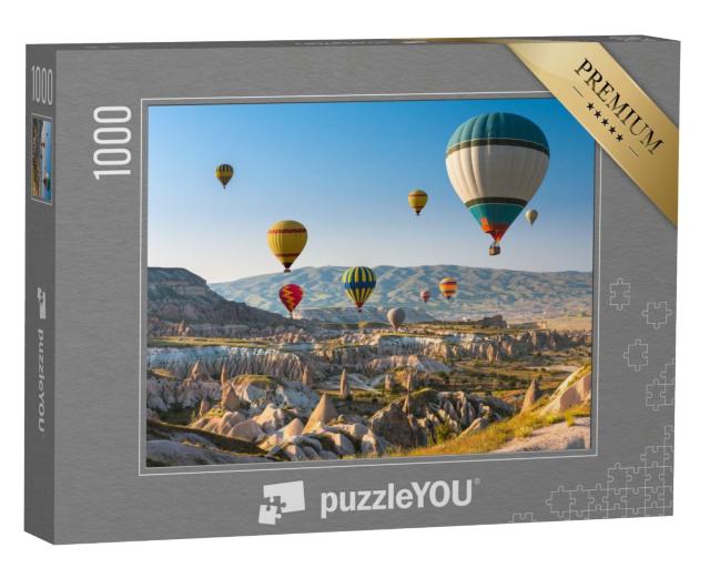 Puzzle de 1000 pièces « Montgolfières au coucher du soleil, Cappadoce, Turquie »