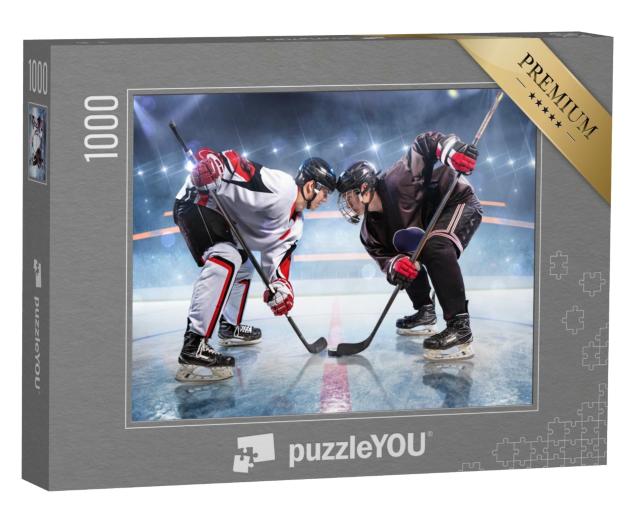 Puzzle de 1000 pièces « Joueur de hockey sur glace, pleinement concentré »