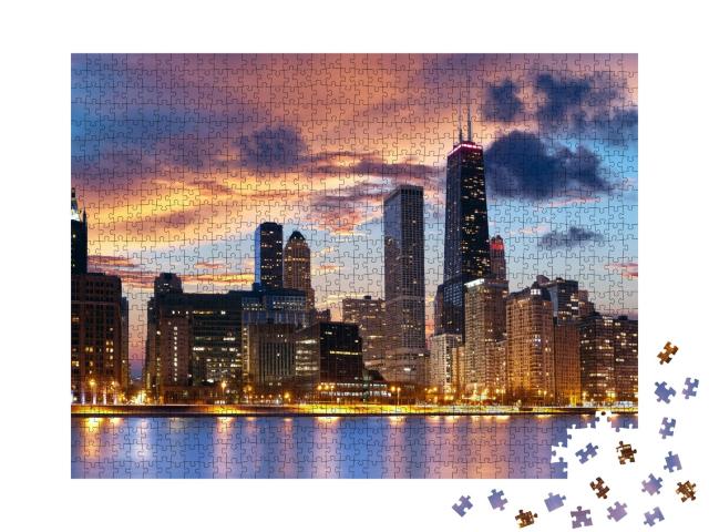 Puzzle de 1000 pièces « L'horizon de Chicago »