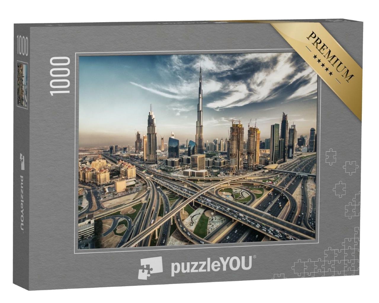 Puzzle de 1000 pièces « Skyline de Dubaï avec la ville »