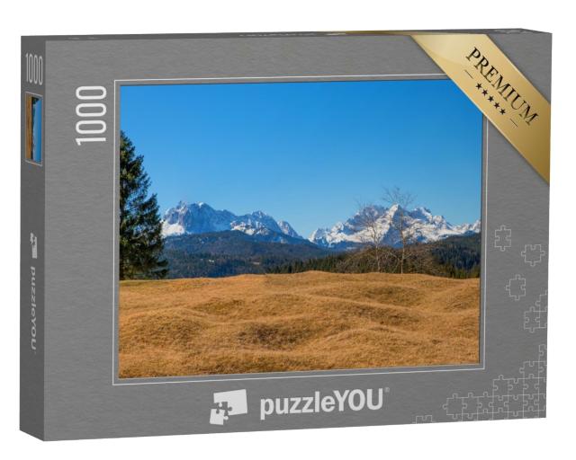 Puzzle de 1000 pièces « Paysage de prairies à bosses près de Krun »