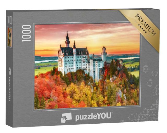 Puzzle de 1000 pièces « Le château de Neuschwanstein en automne »