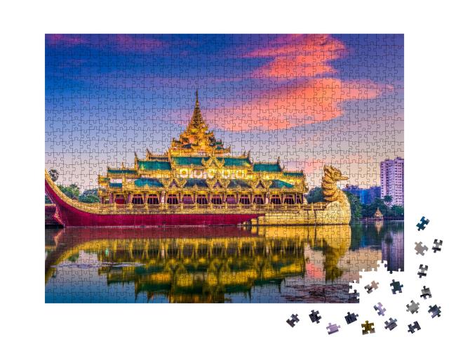 Puzzle de 1000 pièces « Magnifique palais Karaweik, Yangon »