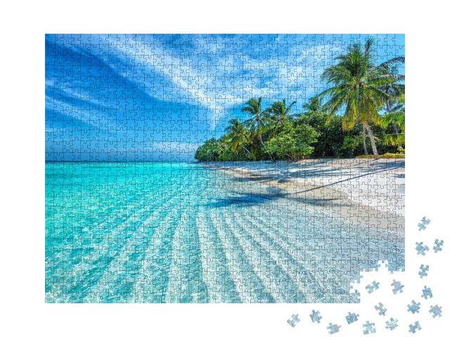 Puzzle de 1000 pièces « Plage tropicale aux Maldives »