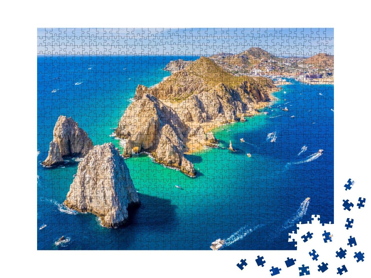 Puzzle de 1000 pièces « Vue aérienne de Lands End et de l'arc de Cabo San Lucas, Mexique »