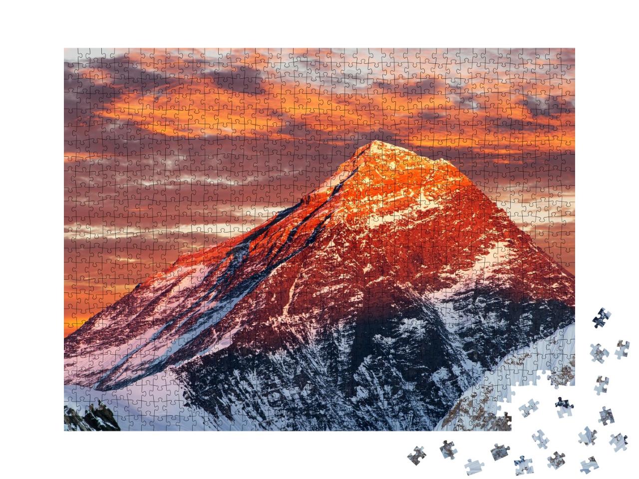 Puzzle de 1000 pièces « Soirée sur le mont Everest, Népal »