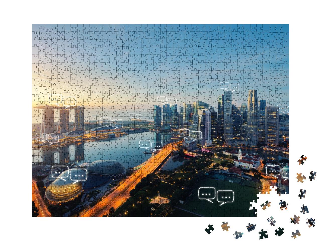 Puzzle de 1000 pièces « Communication à Singapour »