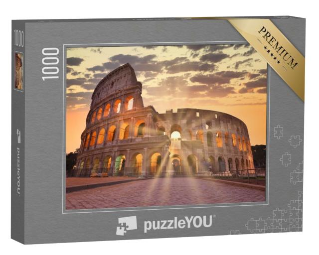 Puzzle de 1000 pièces « Vue nocturne du Colisée à Rome, Italie »