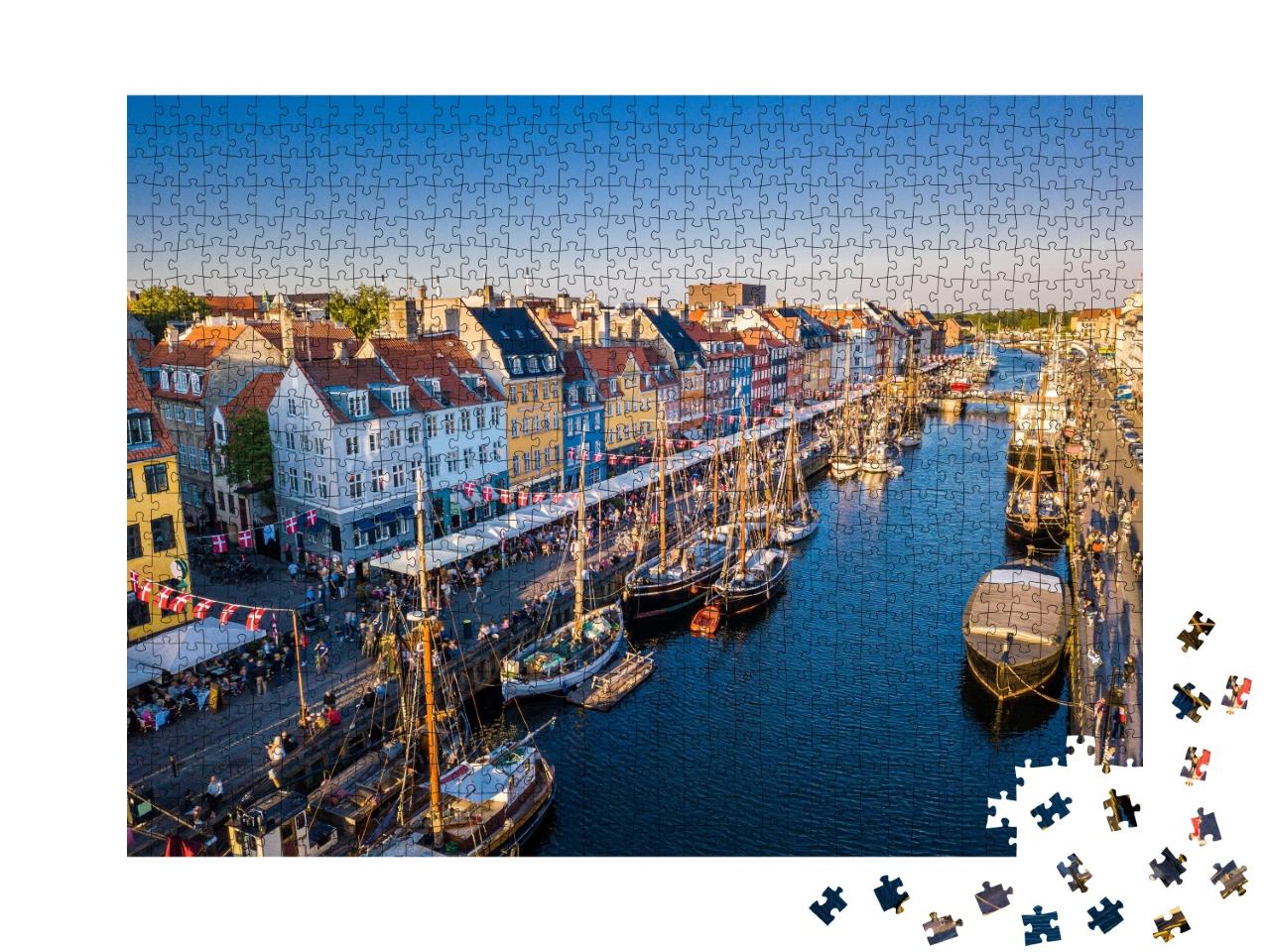 Puzzle de 1000 pièces « Centre historique de Nyhavn, Copenhague, Danemark »