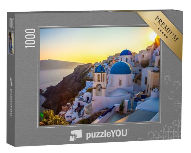 Puzzle de 1000 pièces « Village d'Oia sur l'île de Santorin, Grèce »