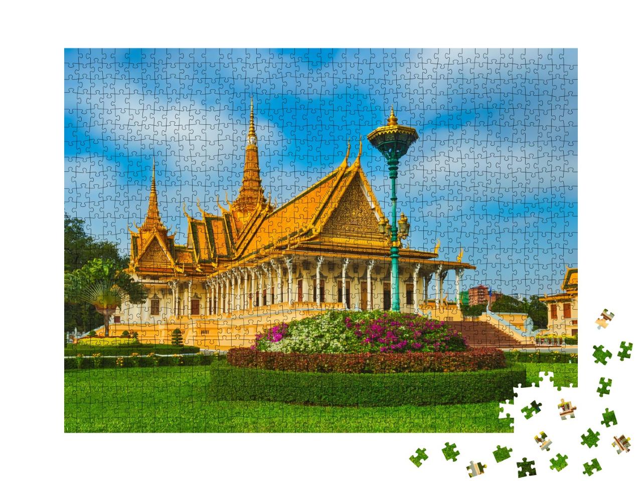 Puzzle de 1000 pièces « Salle du trône du palais royal à Phnom Penh, Cambodge »