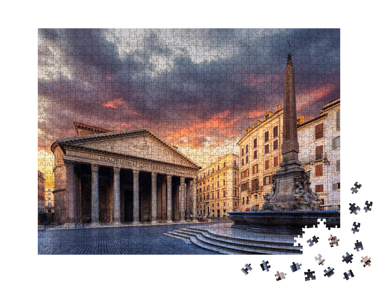 Puzzle de 1000 pièces « Vue sur le Panthéon le matin »