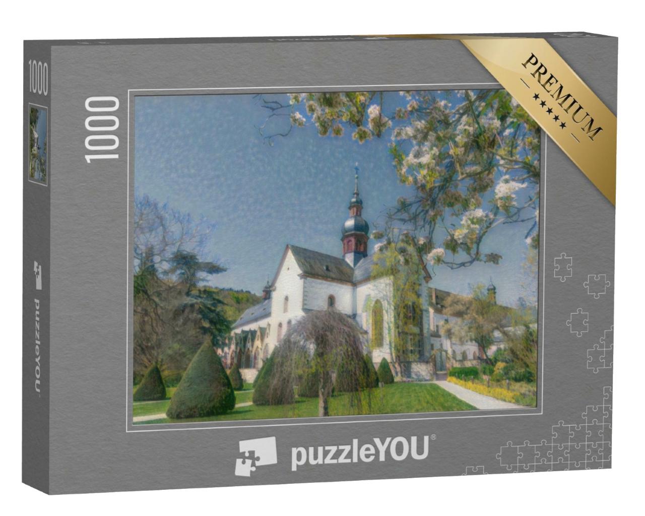Puzzle de 1000 pièces « dans le style artistique de Claude Monet - architecture monastique en Europe »