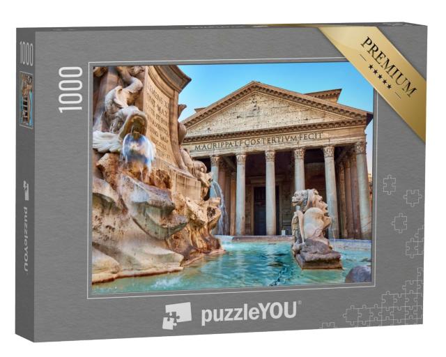 Puzzle de 1000 pièces « Vue de la fontaine du Pathéon à Rome »