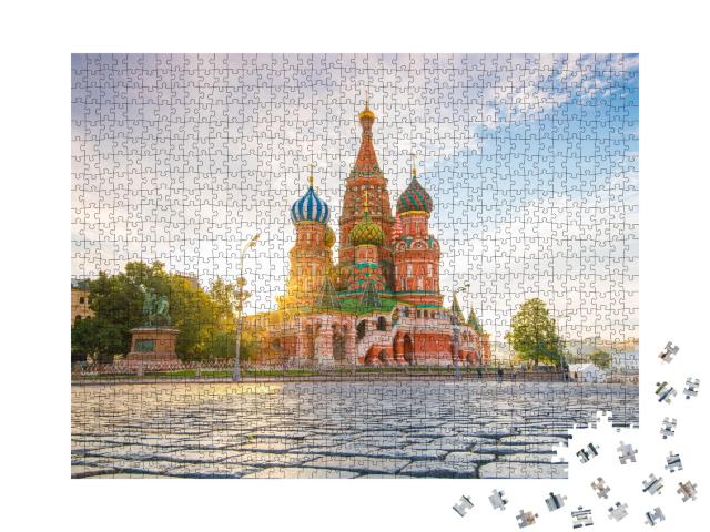 Puzzle de 1000 pièces « Cathédrale Saint-Basile sur la place Rouge à Moscou »